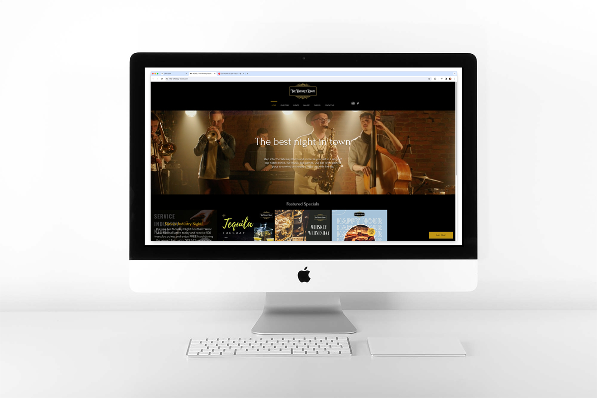 The Whiskey Room Website, Pflugerville, TX